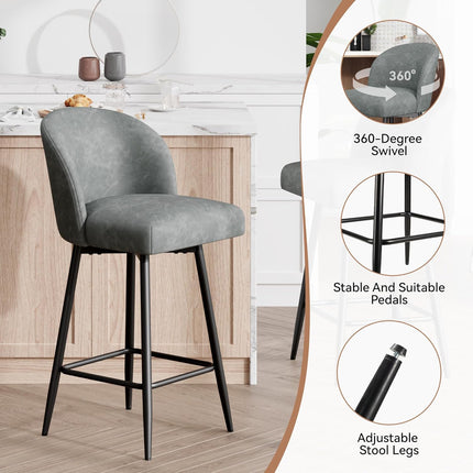 Counter Height Swivel Bar Stools Set of 4
