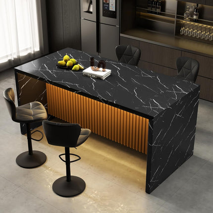 63" Large Modern Rectangle Dining Table for 4-6 People