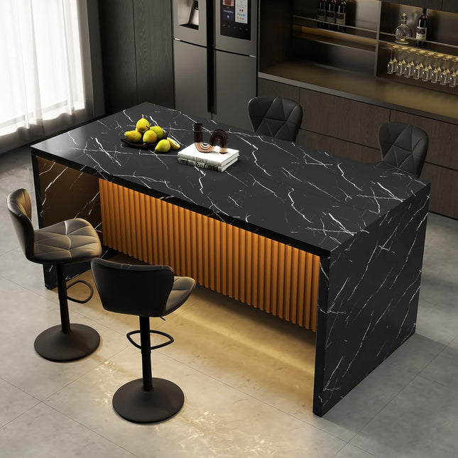 63" Large Modern Rectangle Dining Table for 4-6 People