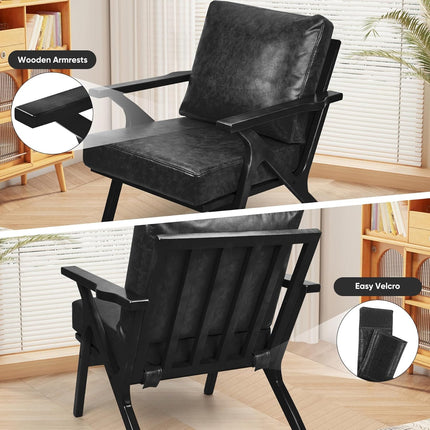 Mid-Century Modern Lounge Chair with Ottoman