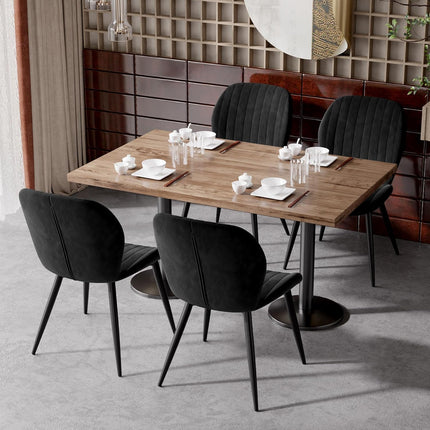 Modern Velvet Upholstered Dining Chairs Set of 2