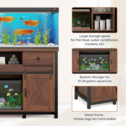 75-120 Gallon Fish Tank Stand with Power Outlet