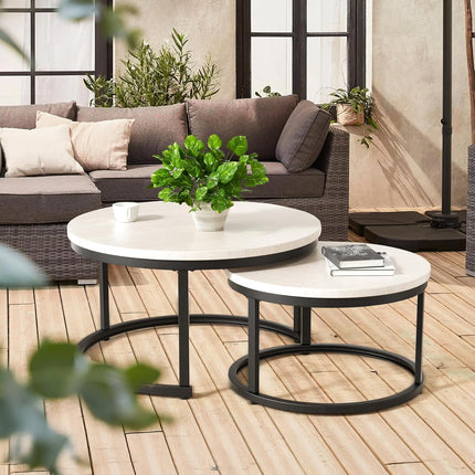 Round Nesting Coffee Table Set