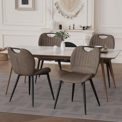 PU Material Dining Chairs Set of 6