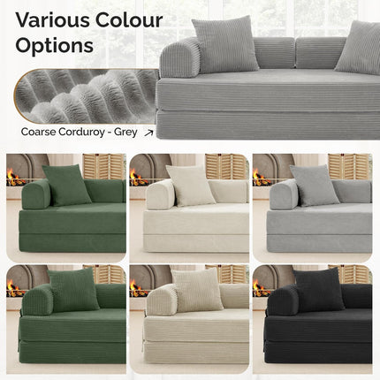 Convertible Coarser Corduroy Sleeper Sofa  Folding Mattress Couch