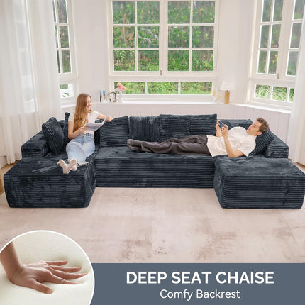 131'' Cloud Sectional Couches with Chaise Lounge