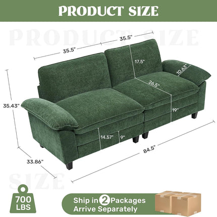 118" Modular Comfy Cloud Sectional Sofa
