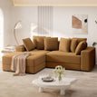 Brown / L Shape-Left Chaise