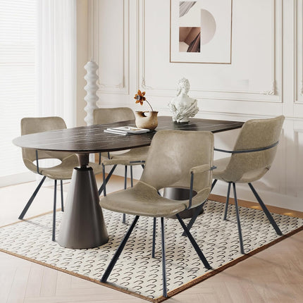 Leather Dining Chairs Set of 2
