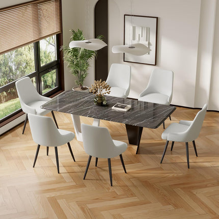 Modern Thick Cushion Dining Chairs Set of 6