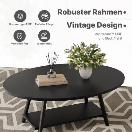 Oval Nesting Coffee Table Set