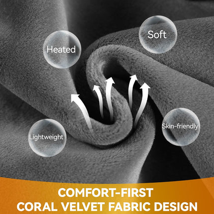 Full-Size Electric Heated Mattress Pad Coral Fleece 10 Heat Settings
