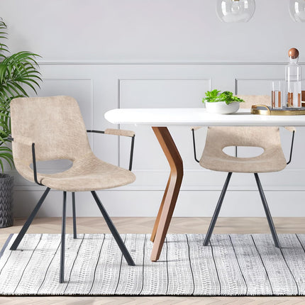 Leather Dining Chairs Set of 2