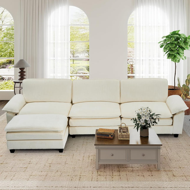 118" Modular Comfy Cloud Sectional Sofa