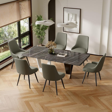 Modern Thick Cushion Dining Chairs Set of 6
