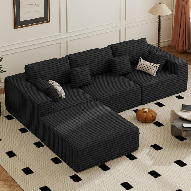 113" Modular Sectional Sofa Convertible L-Shaped Cloud Couches