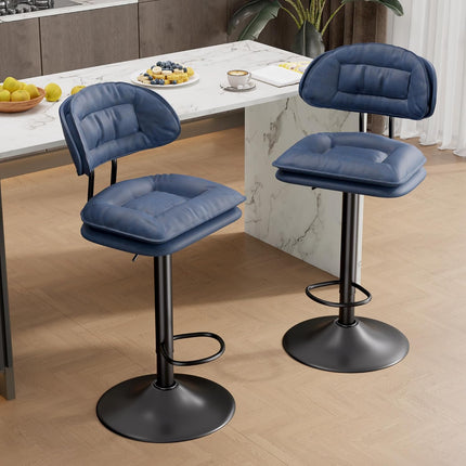 Double-Layer Upholstered Bar Stools Set of 4