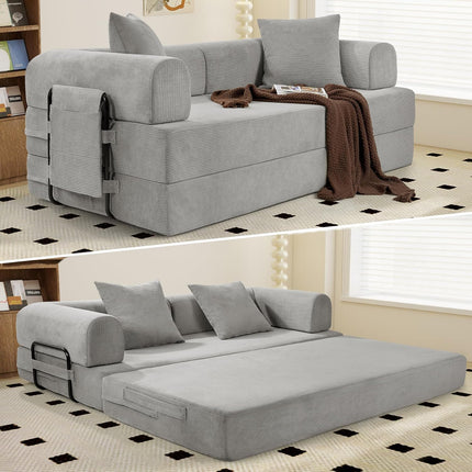 Convertible Coarser Corduroy Sleeper Sofa  Folding Mattress Couch