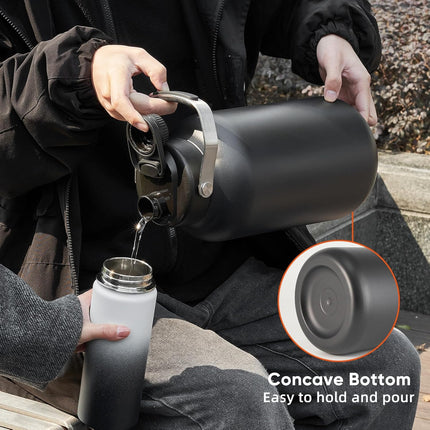 128oz Stainless Steel Insulated Water Jug Leak-Proof with Handle