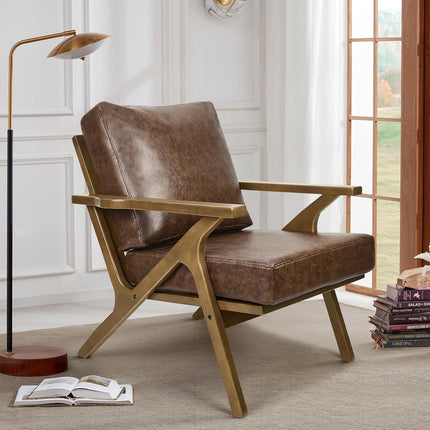 Mid-Century Modern Lounge Chair with Ottoman