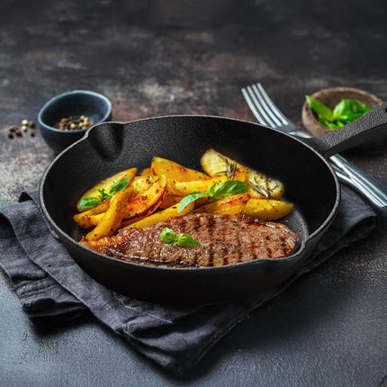 Cast Iron Skillet 3 Pieces Cast Iron Set (Black)
