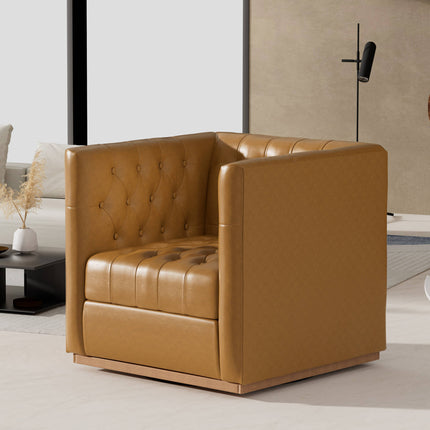 PU Leather 360 Swivel Accent Chair Set of 2