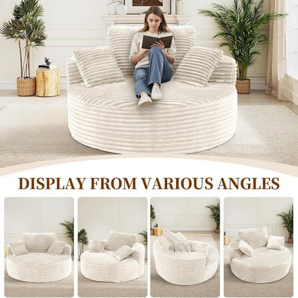 55''W 3.5CM Coarser Corduroy Single Foam Sofa