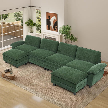 118" Modular Comfy Cloud Sectional Sofa
