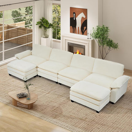 118" Modular Comfy Cloud Sectional Sofa