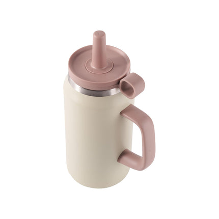 32oz Stainless Steel Water Bottle Insulated Leak-Proof with Straw & Handle