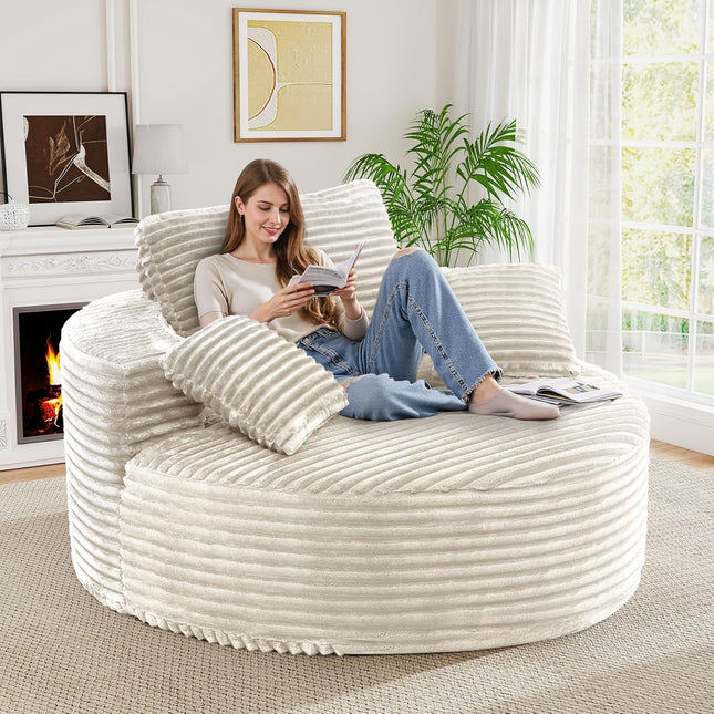55''W 3.5CM Coarser Corduroy Single Foam Sofa