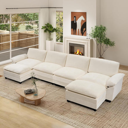118" Modular Comfy Cloud Sectional Sofa