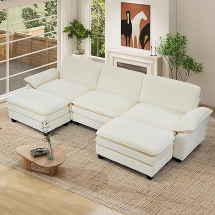 118" Modular Comfy Cloud Sectional Sofa
