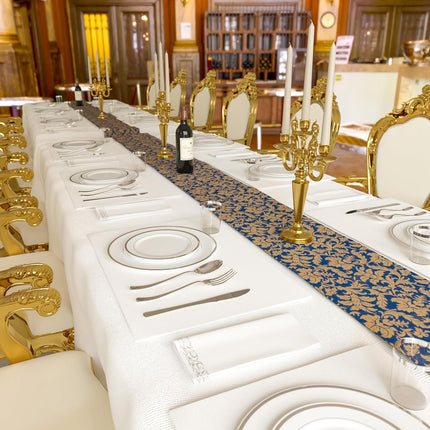 350-Piece Gold Disposable Dinnerware Set – Plates Cups & Napkins