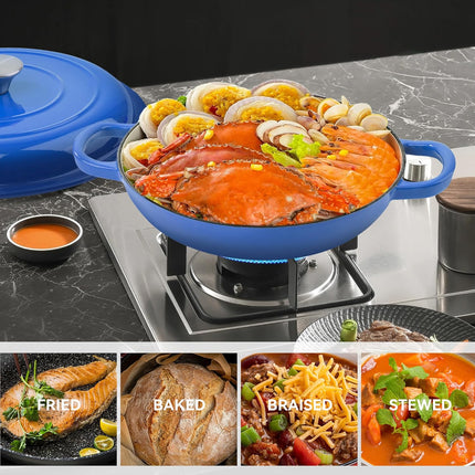 3 Quart Enameled Cast Iron Dutch Oven