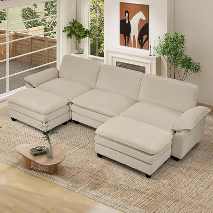 118" Modular Comfy Cloud Sectional Sofa