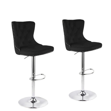 Velvet Swivel Bar Stools Set of 2