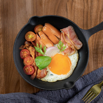 Cast Iron Skillet 3 Pieces Cast Iron Set (Black)