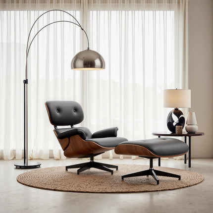 Real Leather Recliner Accent Chair