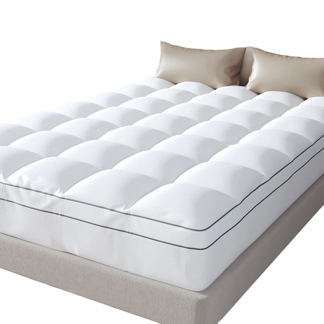 Full-Size Memory Foam Mattress Topper 4" Dual-Layer