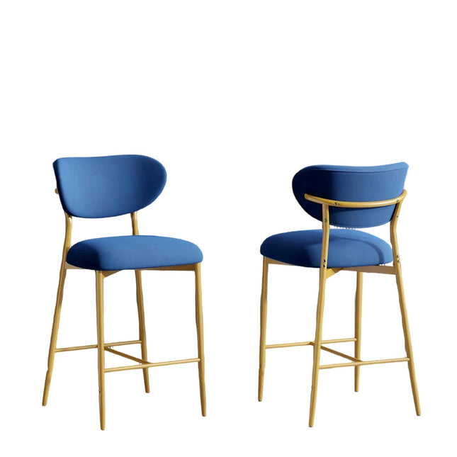 Velvet Ergonomic Modern Counter Height Bar Stools Set of 4