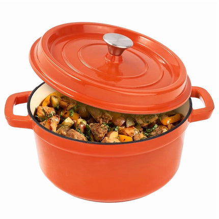 6.5 QT Enameled Cast Iron Dutch Oven with Lid