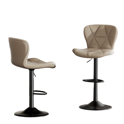 Adjustable Swivel Bar Stools Faux Leather Counter Height Set of 4