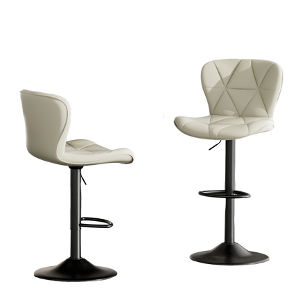 Adjustable Swivel Bar Stools Faux Leather Counter Height Set of 4