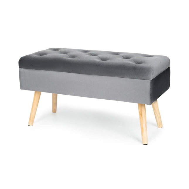 Shoe Bench with Cushion and Storage Function