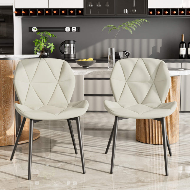 Modern Dining Chairs with Waterproof Surface Set of 2