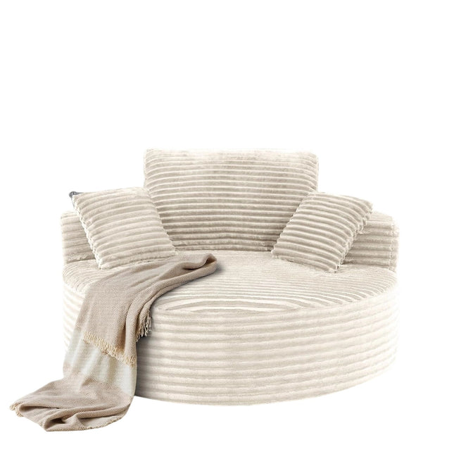 55''W 3.5CM Coarser Corduroy Single Foam Sofa