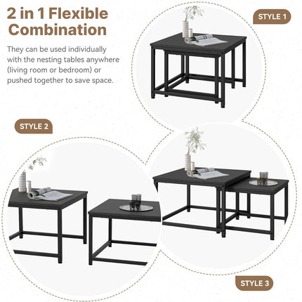 Square Nesting Coffee Table Set