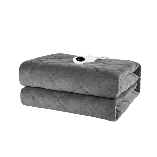 Full-Size Electric Heated Mattress Pad Coral Fleece 10 Heat Settings