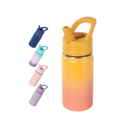 12oz Stainless Steel Kids Water Bottle – Insulated Leak-Proof with Straw